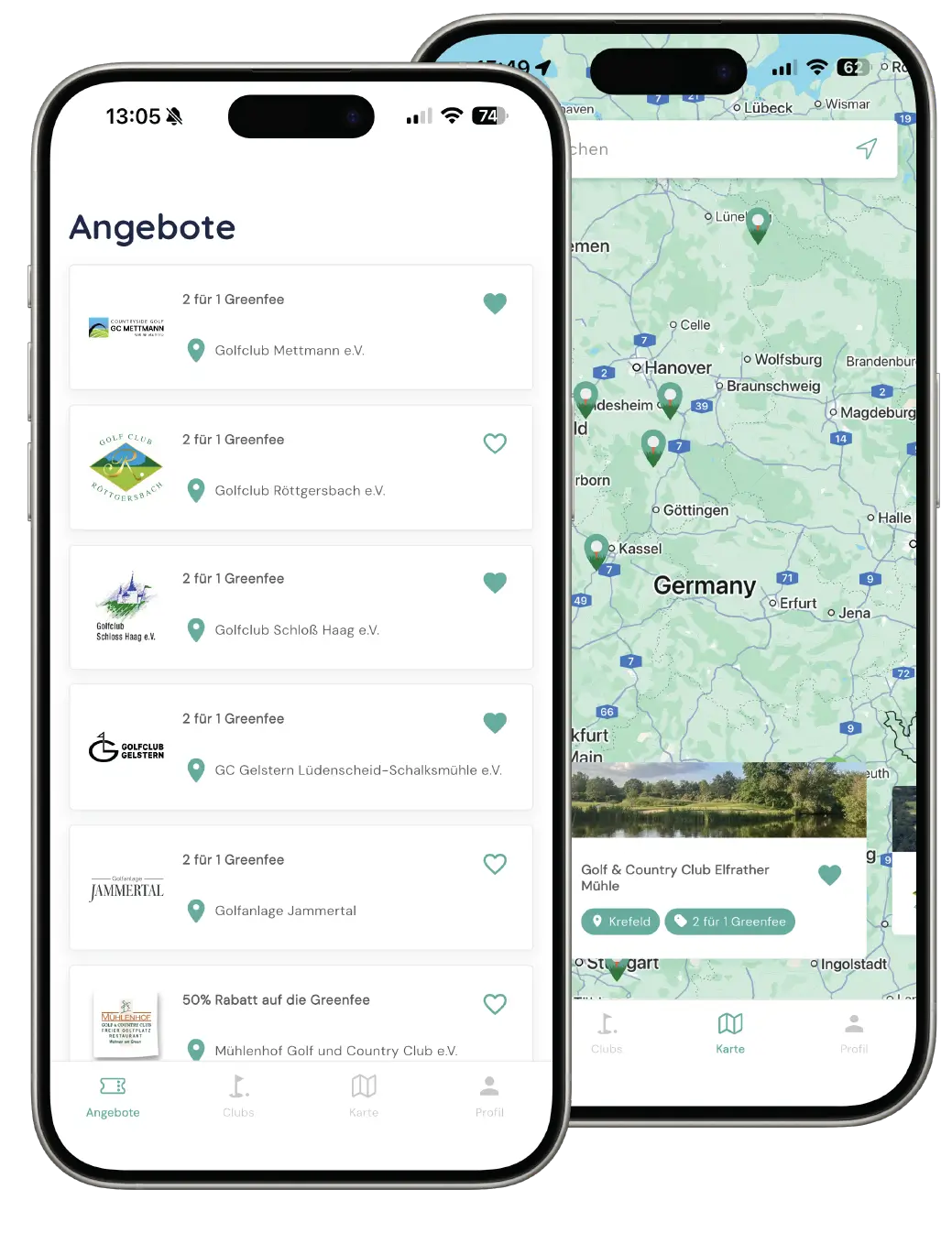 Einfache Clubauswahl